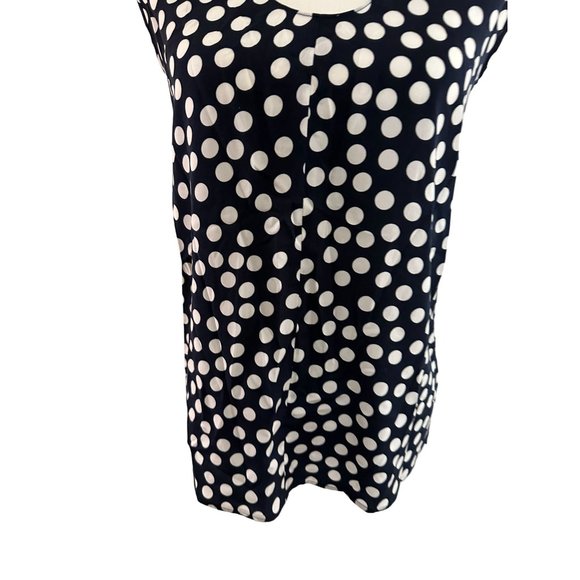 J CREW Navy White Polka Dot Tank Top Size 0 - Picture 5 of 6